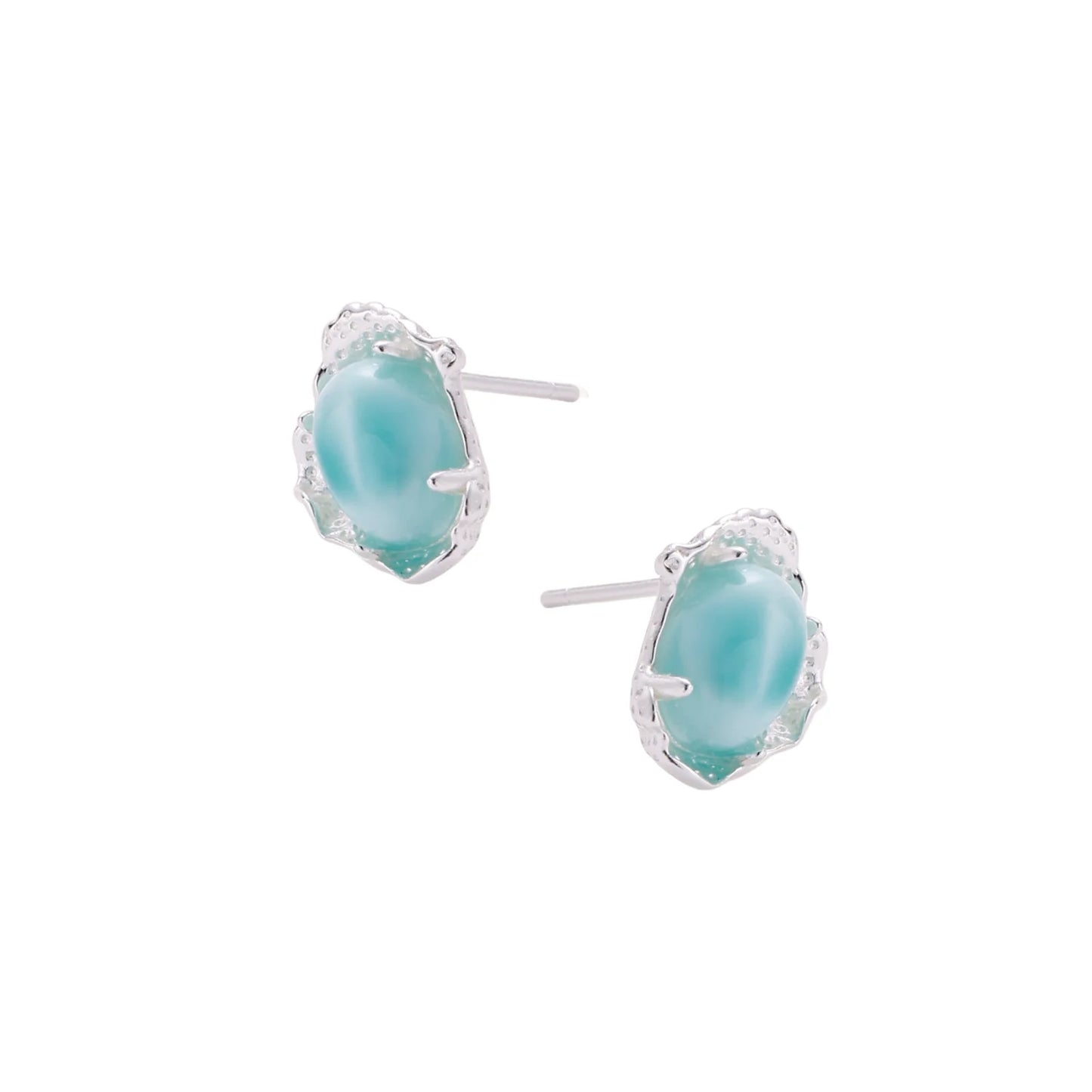 Azure Larimar Studs