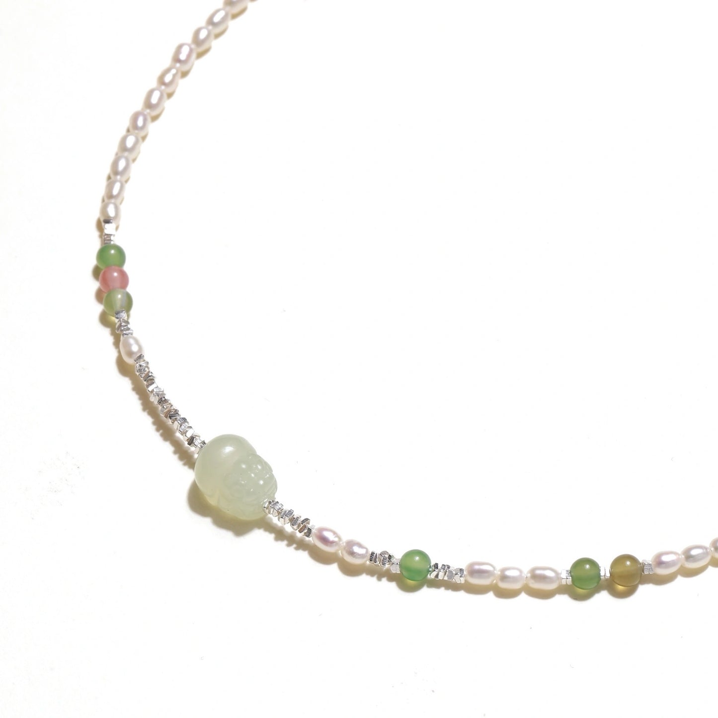 Terra Pearl & Serpentine Necklace