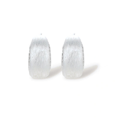 Isabeau Pave Hoop Earrings, close-up of zirconia pave detail