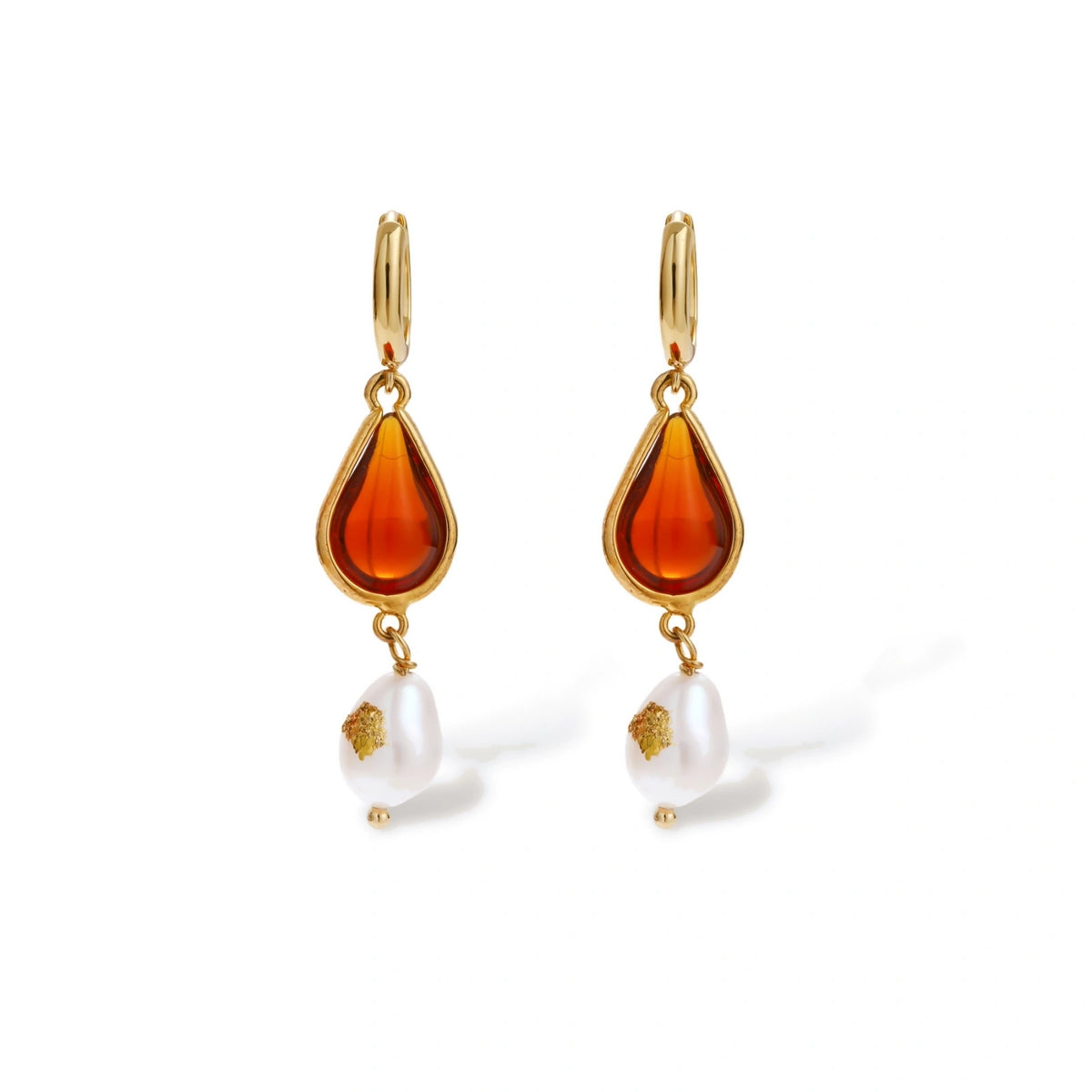 Verity Amber Drop Earrings