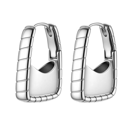 Strata Silver Hoops