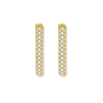 Elle Pavé Gold Hoops