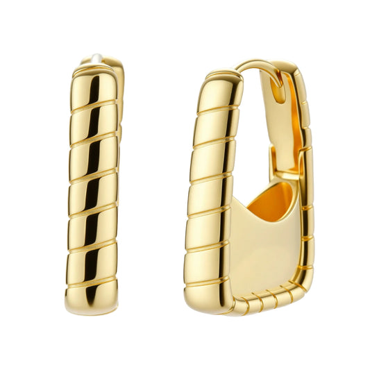 Strata Gold Hoops