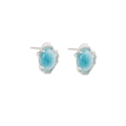 Azure Larimar Studs