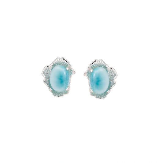 Azure Larimar Studs