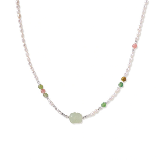 Terra Pearl & Serpentine Necklace