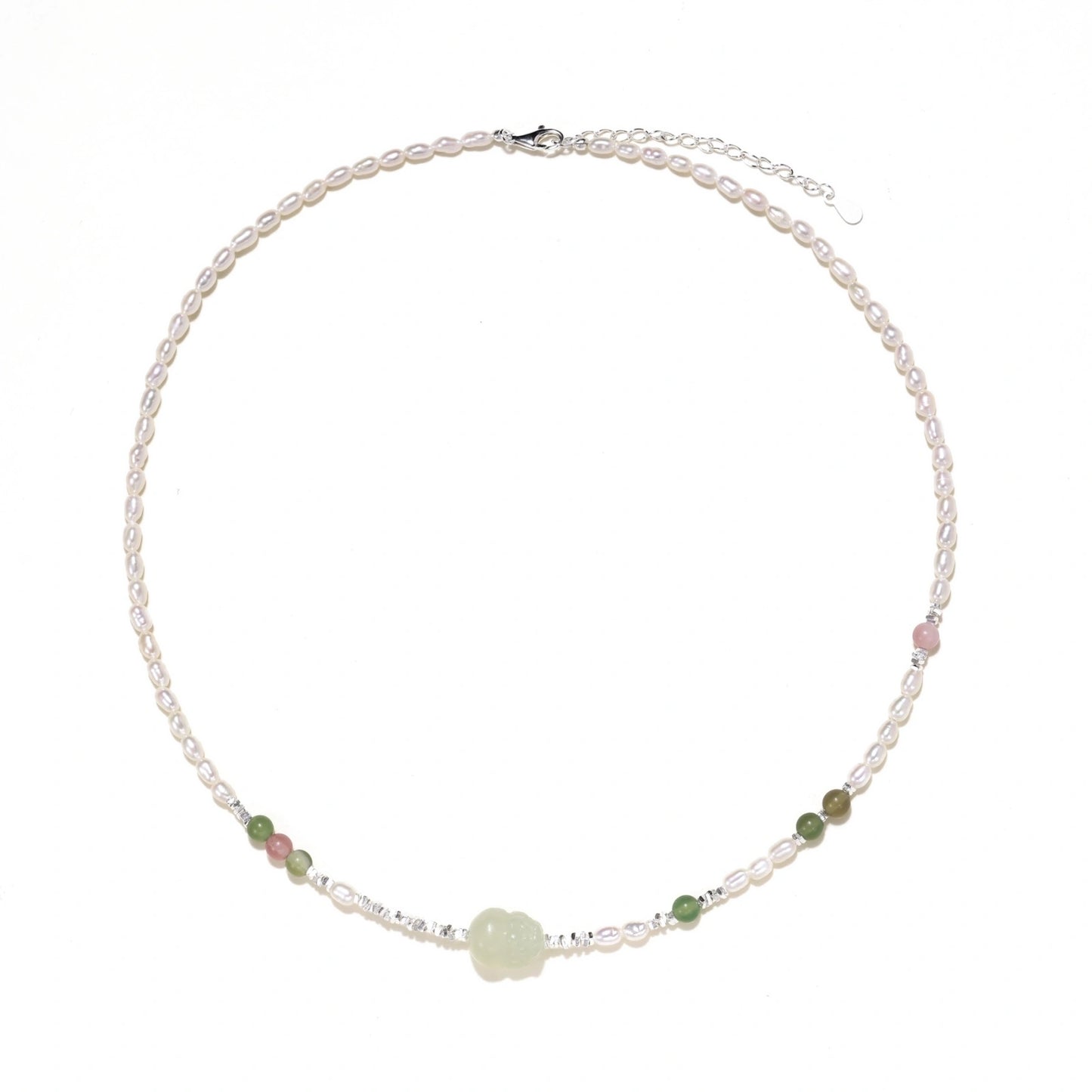 Terra Pearl & Serpentine Necklace
