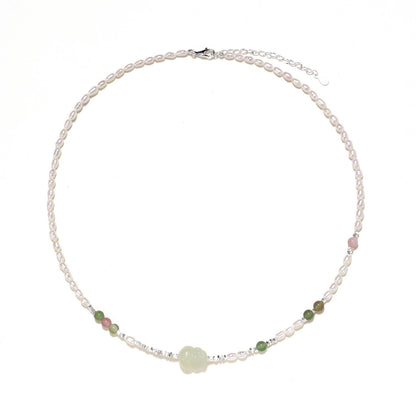 Terra Pearl & Serpentine Necklace