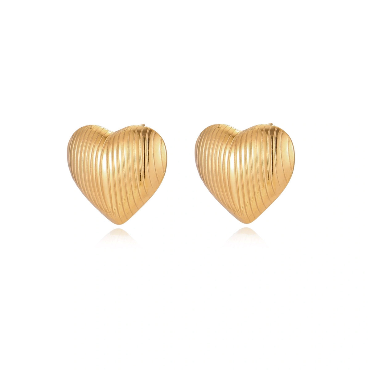 Textured Heart Stud Earrings post detail