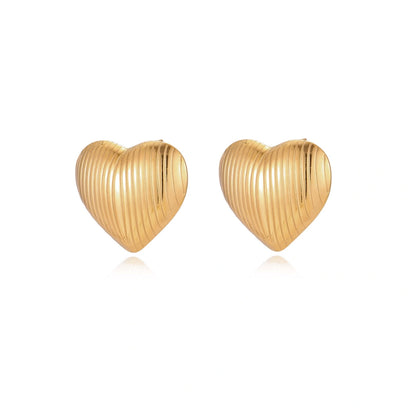 Textured Heart Stud Earrings post detail