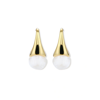 Sculptural Cone Hoops - close-up detail view