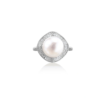 Odessa Pearl Halo Ring