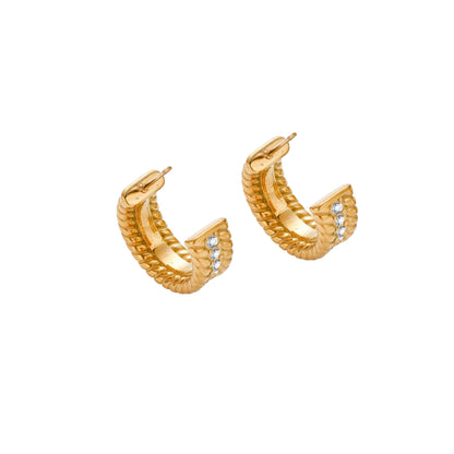 Cord Pavé Hoops
