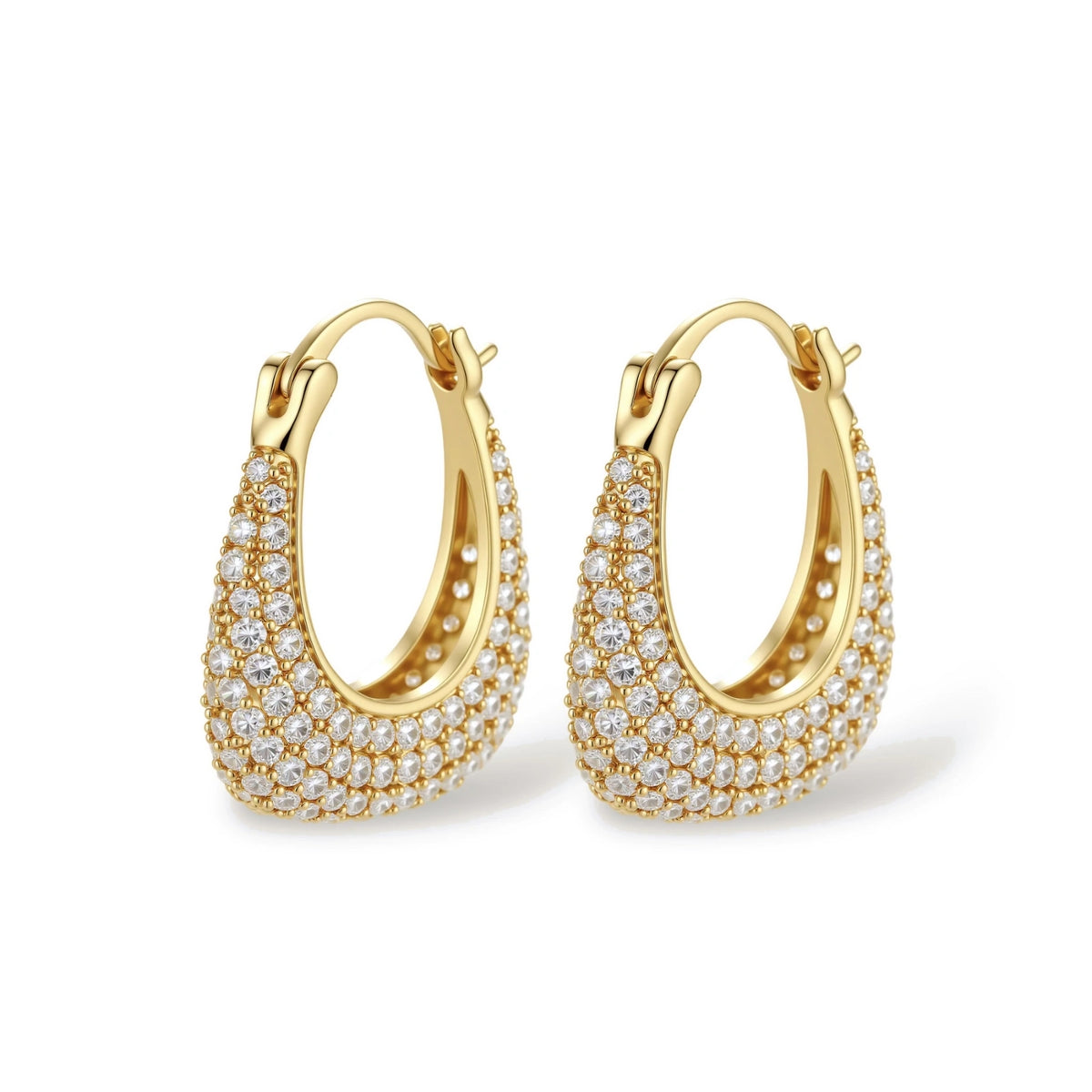 Anouk Pavé Hoops, close-up of the pavé zirconia detail
