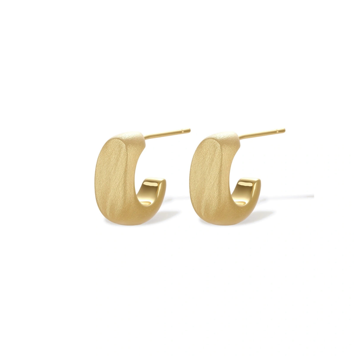 Philippa Dome Huggie Earrings, alternate angle