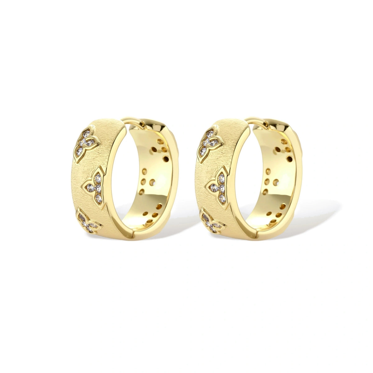 Georgiana Bloom Hoop Earrings, alternate angle
