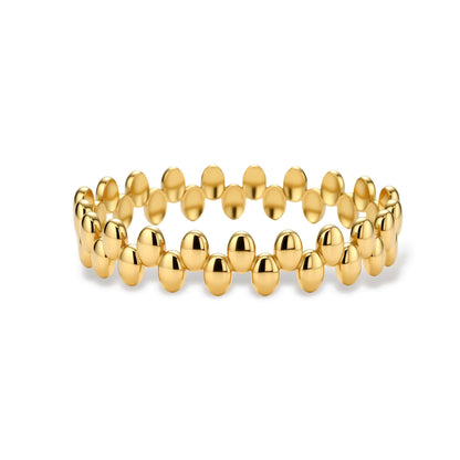 Saskia Pebble Bead Bracelet, gold-tone pebble bead bracelet, front view