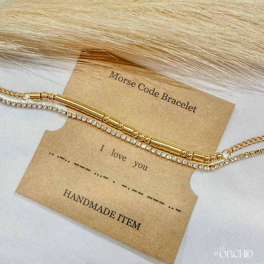 Darling Dot + Dash Morse Code Tennis Bracelet