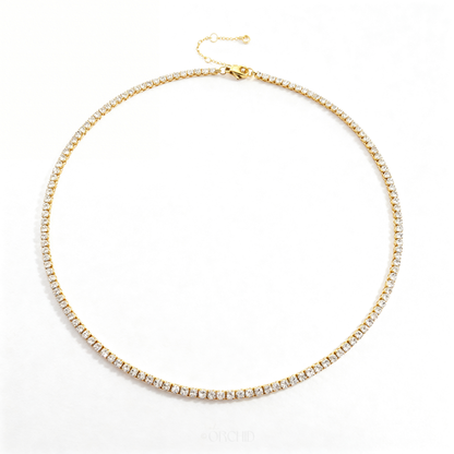 Aura Diamond Tennis Necklace