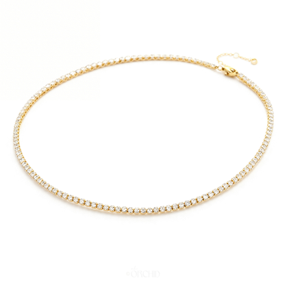 Aura Diamond Tennis Necklace