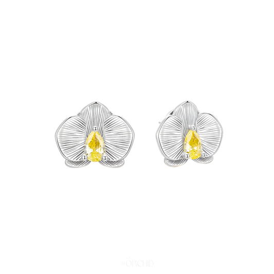 Faye Orchid Studs