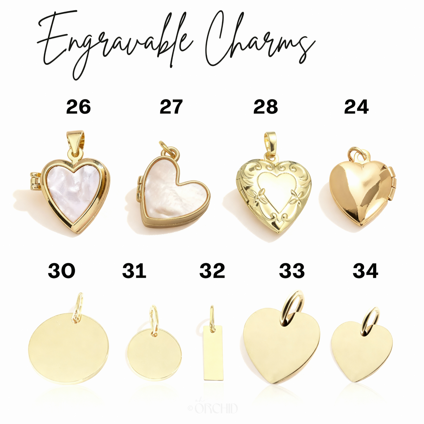 Engravable Charms