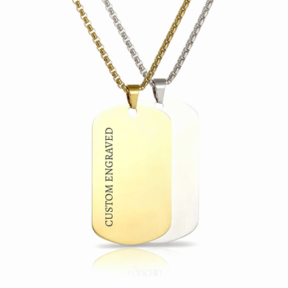 The Knox - Custom Engraved Dog Tag Necklace
