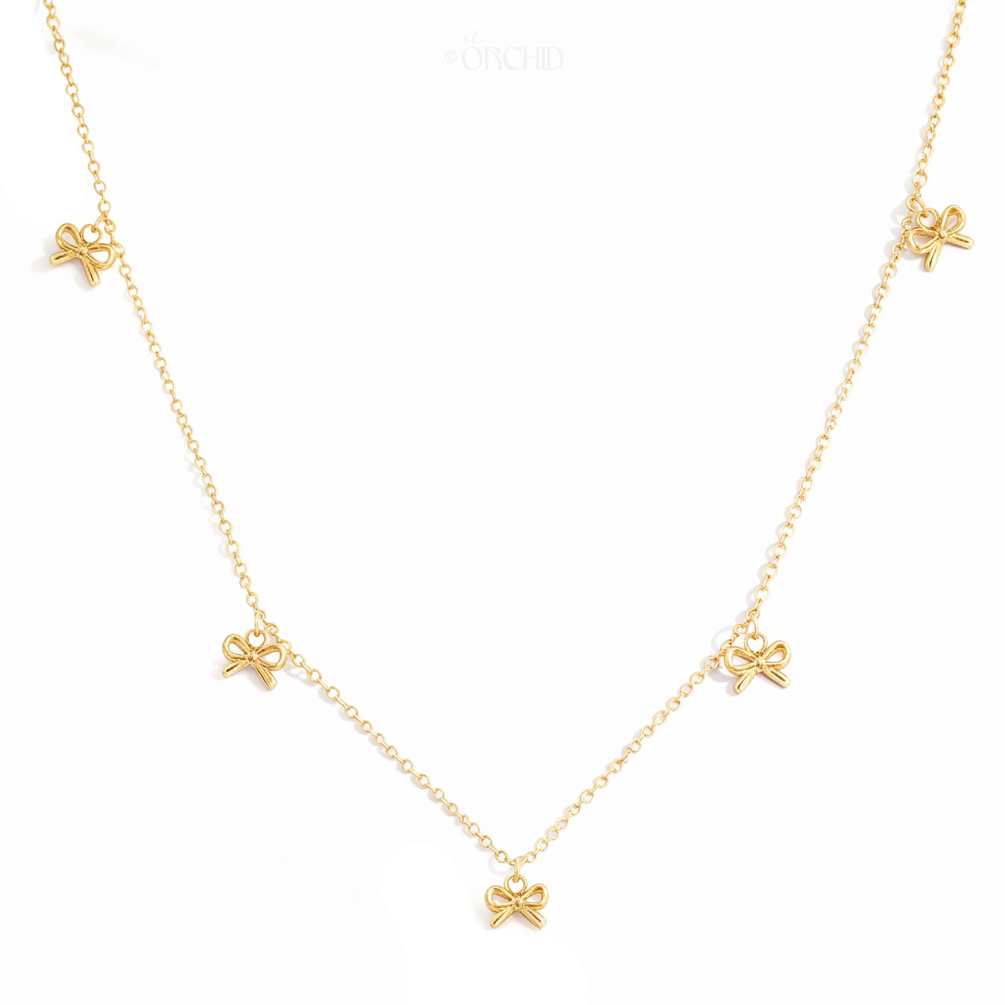 Petite Amour Bow Necklace