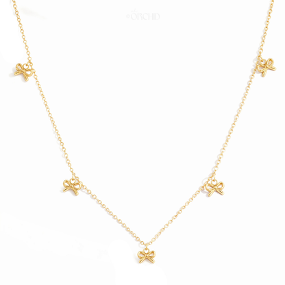 Petite Amour Bow Necklace