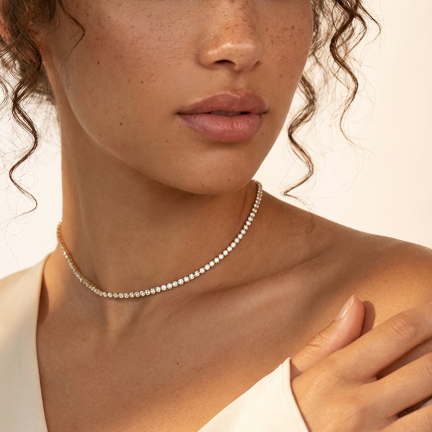 Aura Diamond Tennis Necklace