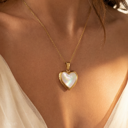 Aurora Heart Locket Necklace