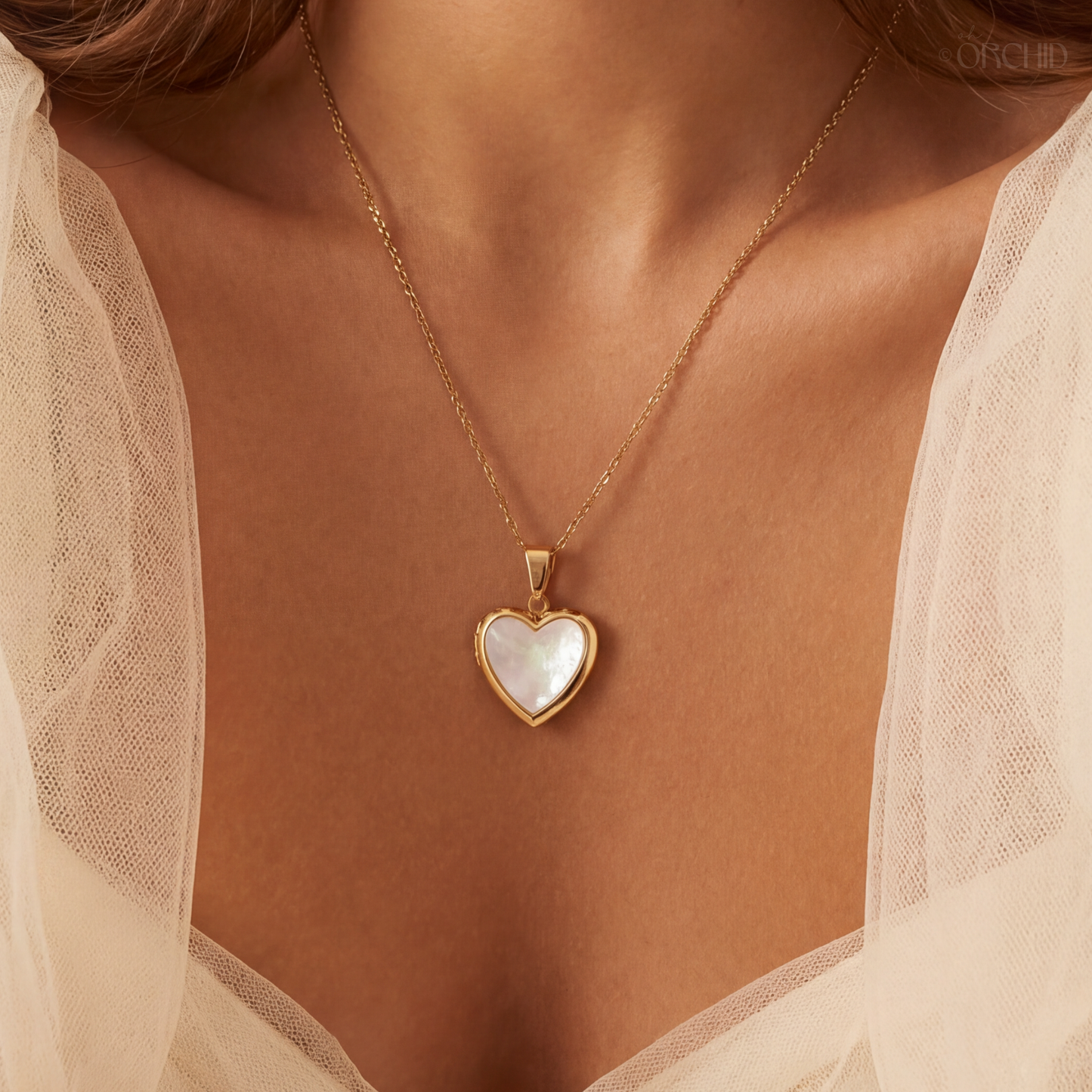 Aurora Heart Locket Necklace