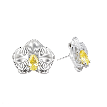 Faye Orchid Studs