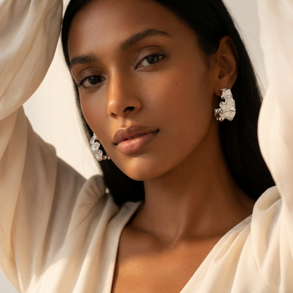 Aureon Silver Hoops