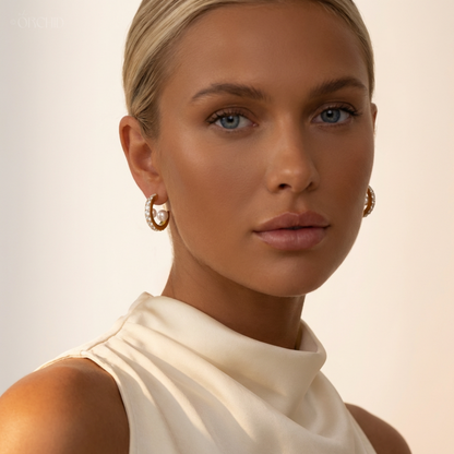 Velora Pearl Hoops