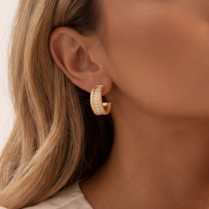 Cord Pavé Hoops