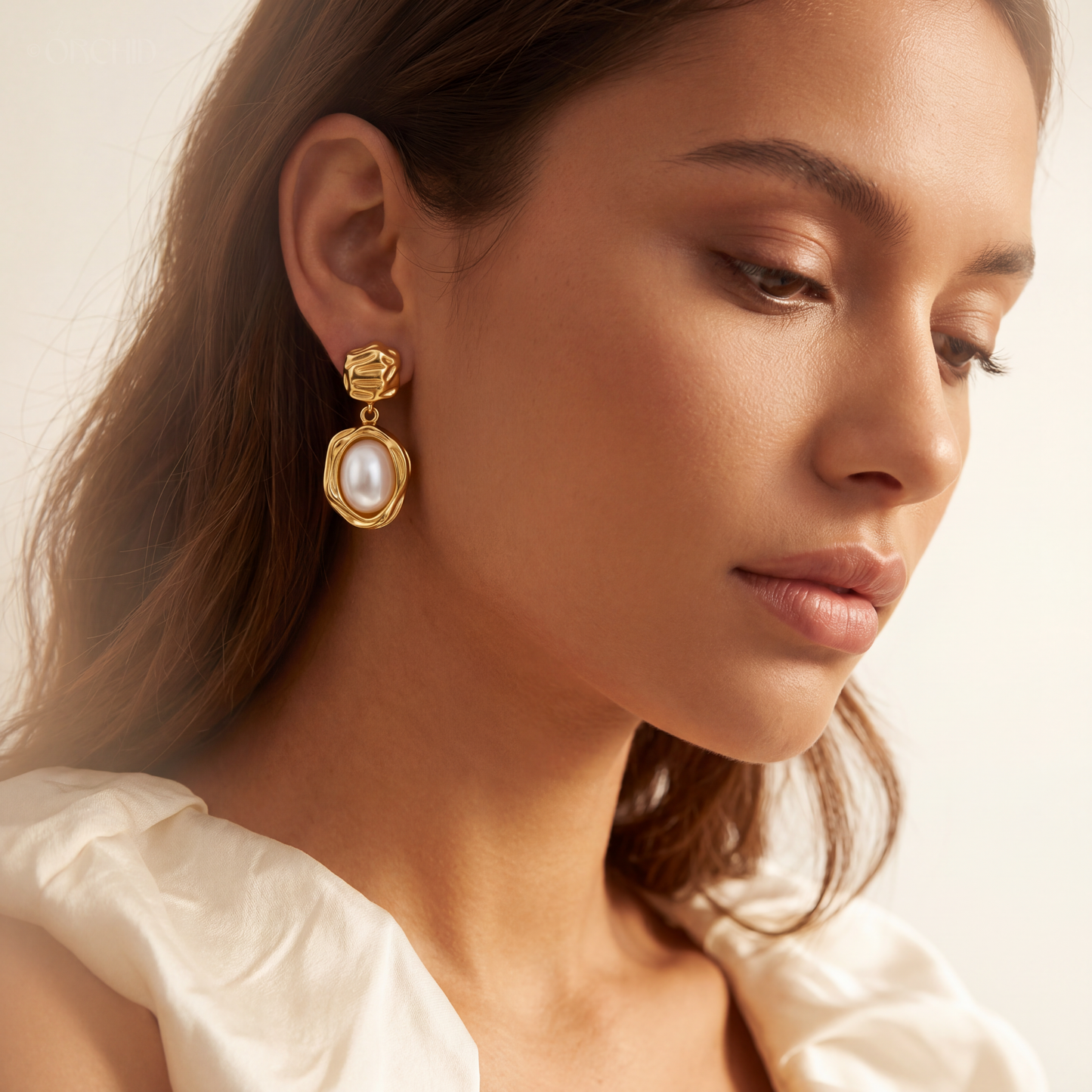 Pearl earrings, view 6