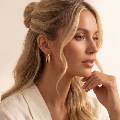 Strata Gold Hoops