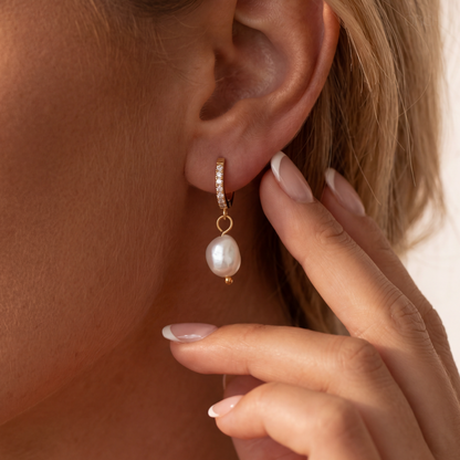 Mirelle Pearl Hoops