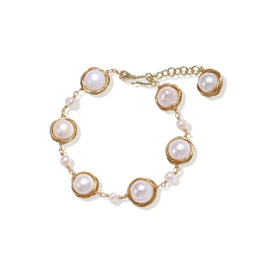 Camille Pearl Wrap Bracelet