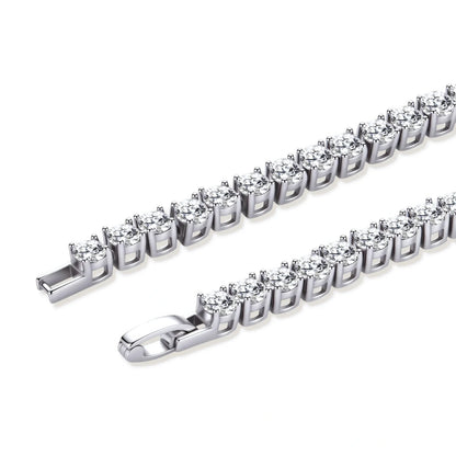 Aurelle Bracelet featuring VVS1 moissanite stones in polished 925 sterling silver with a secure box clasp