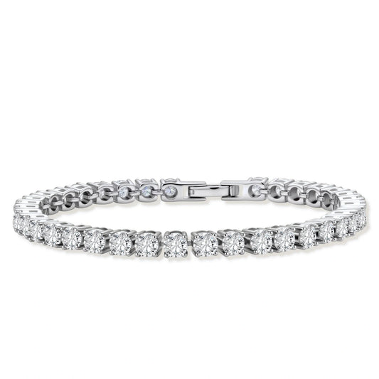 Aurelle Bracelet featuring VVS1 moissanite stones in polished 925 sterling silver with a secure box clasp