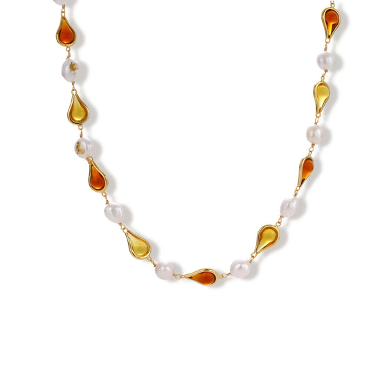 Wren Honey Baroque Necklace