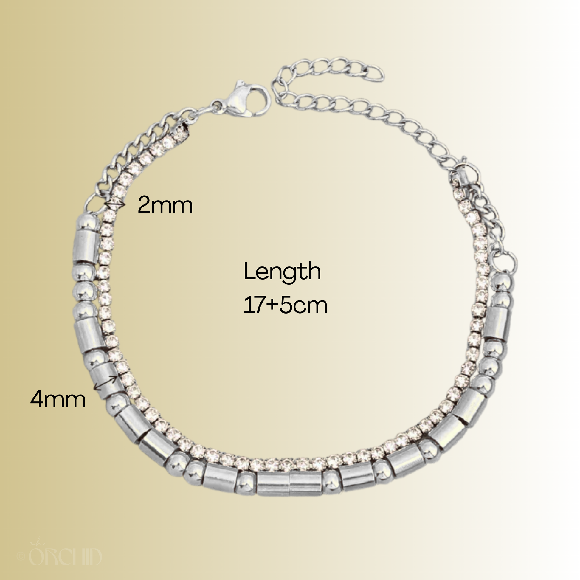 morse code bracelet with tennis bracelet in silver