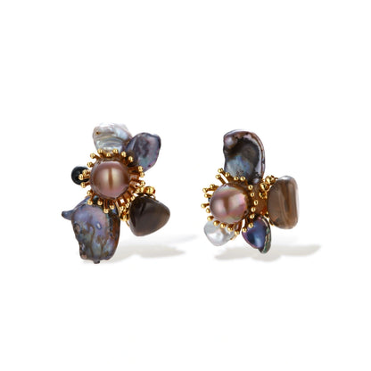 Odalys Sunburst Cluster Earrings