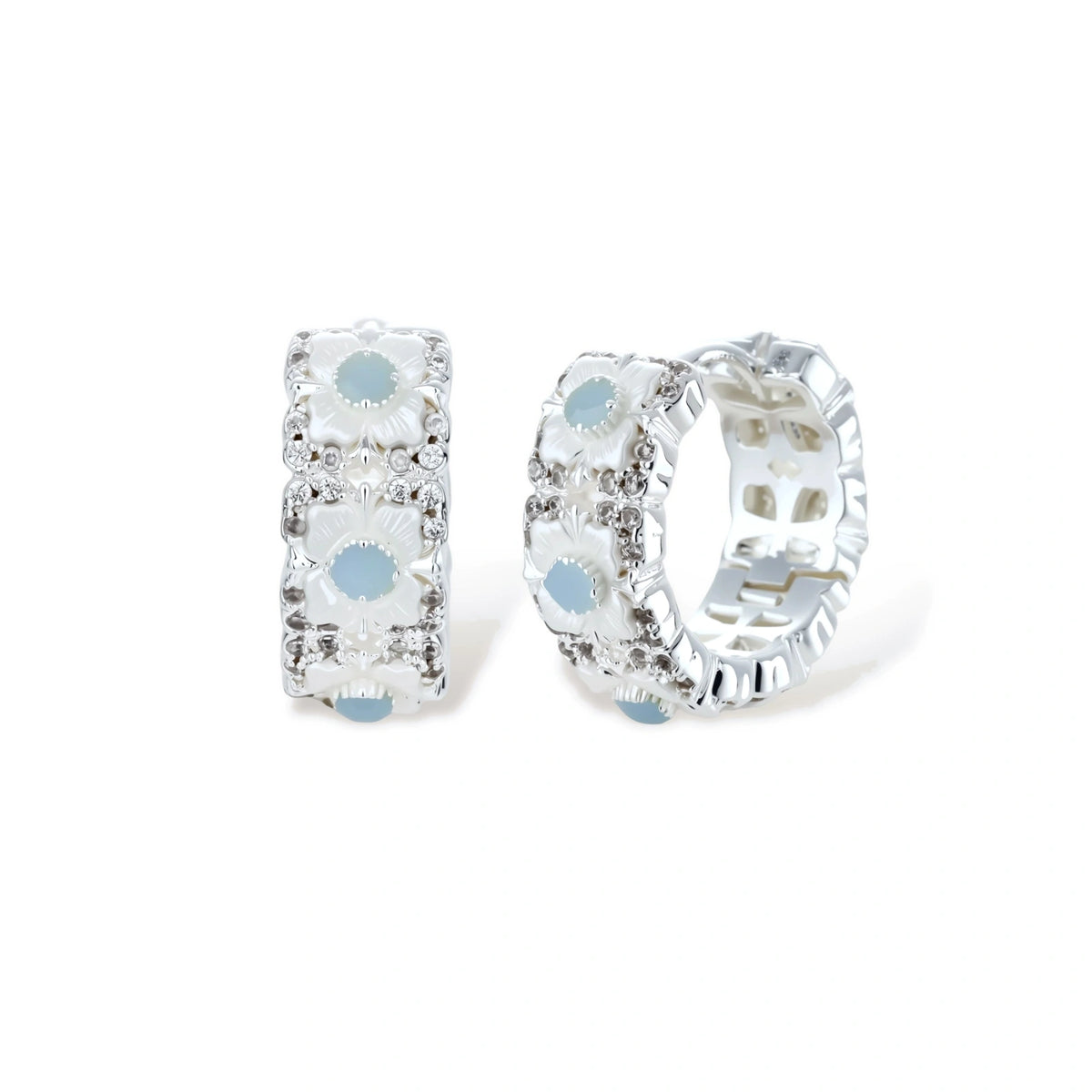 Josephine Daisy Hoop Earrings