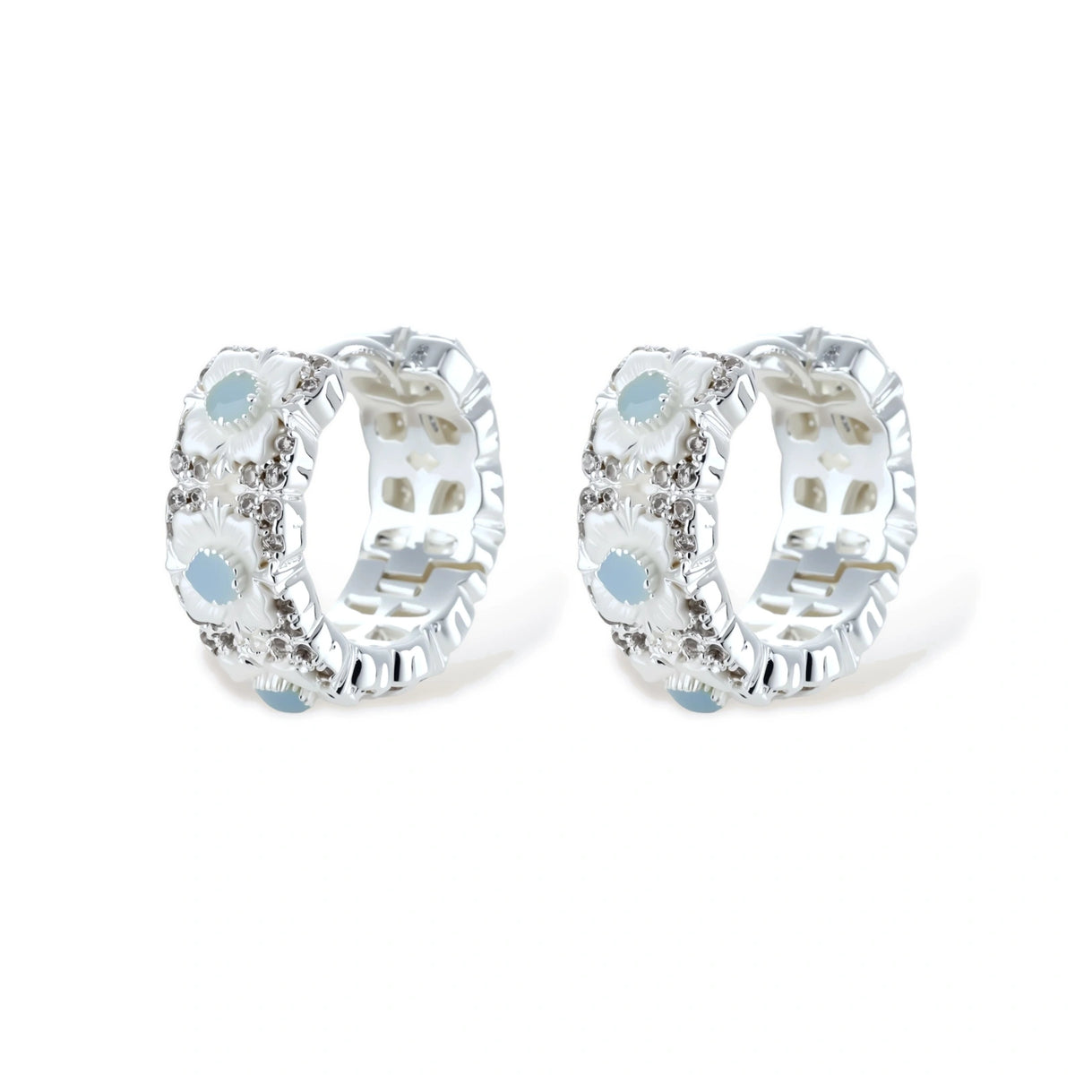 Josephine Daisy Hoop Earrings