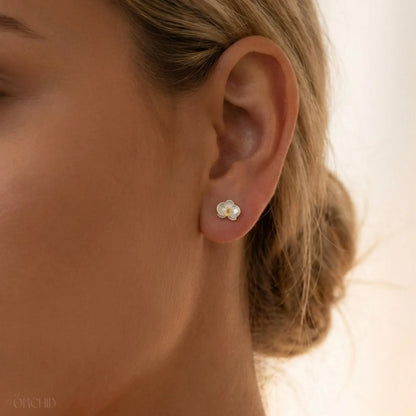 Faye Orchid Studs