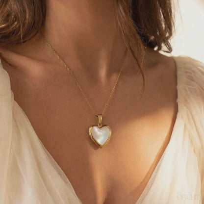 Aurora Heart Locket Necklace